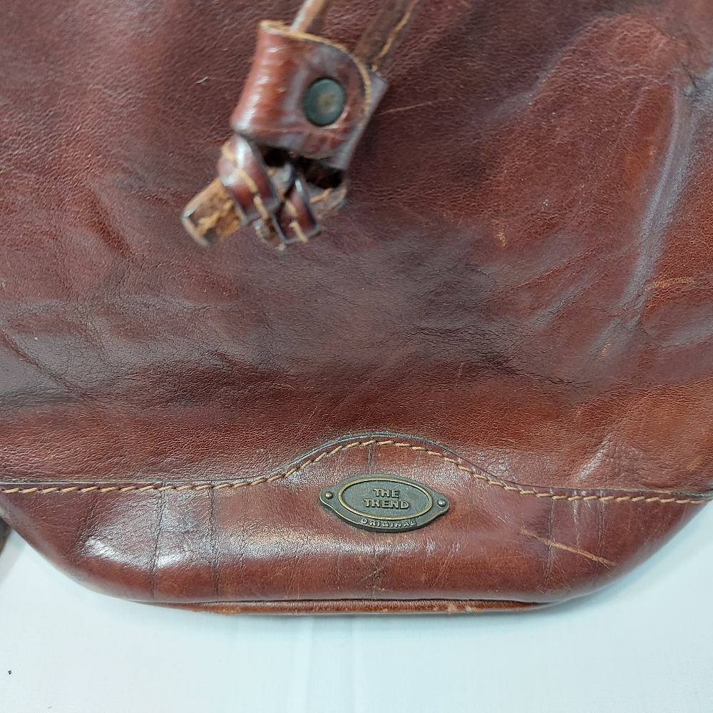 The Trend Original Brown Leather Crossbody Saddlebag Style Purse/ Handbag - Picture 2 of 9